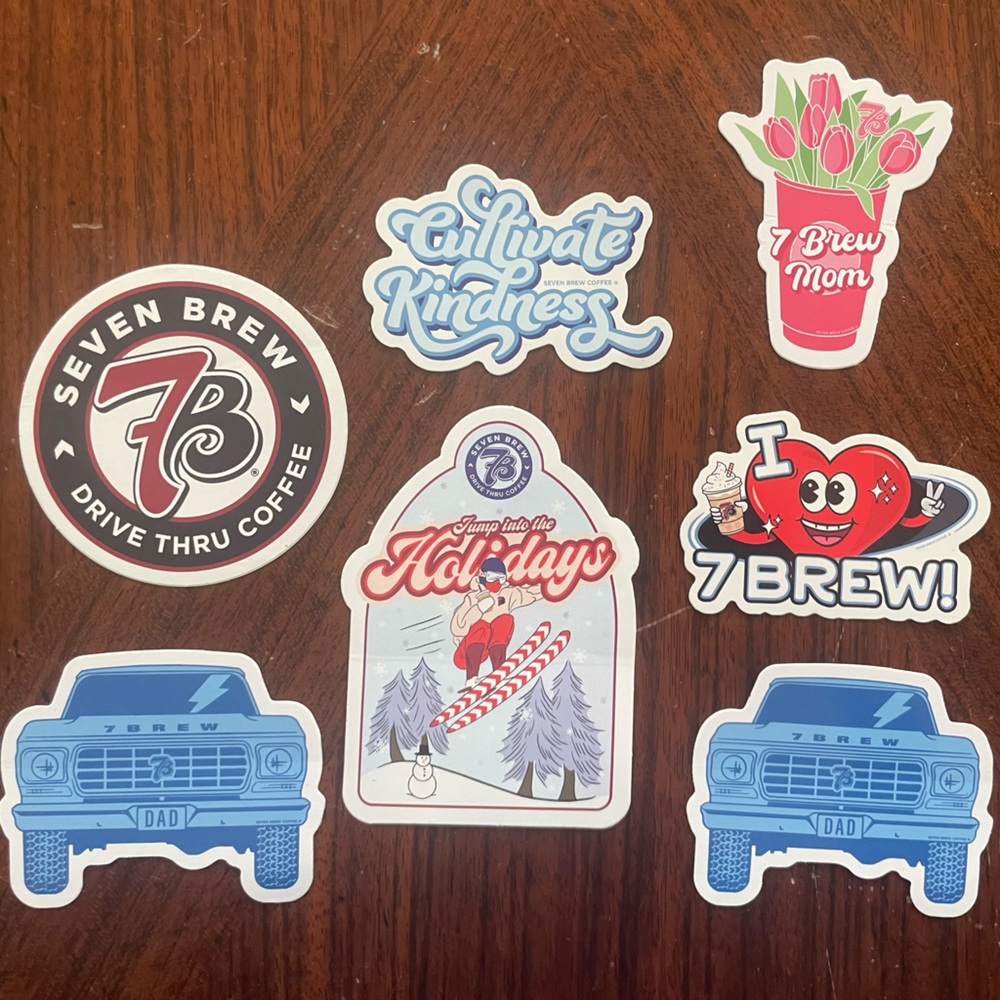 SEVEN BREW STICKER SET